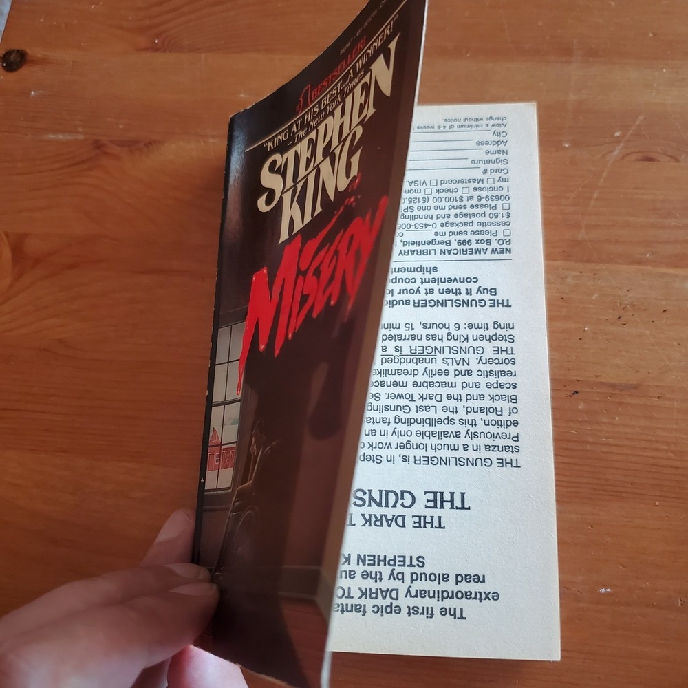 Stephen King Misery 1988 Upside Down Binding 1st Signet Printing Error Rare PB